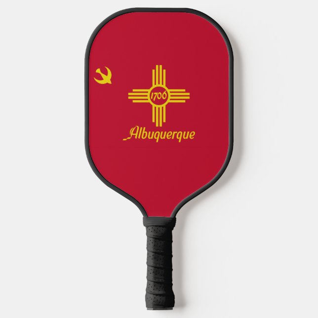 Raquette De Pickleball Drapeau d'Albuquerque, Nouveau-Mexique (Recto)