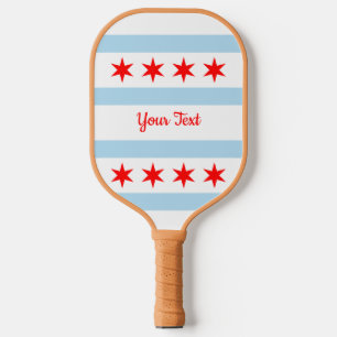 Raquette De Pickleball Drapeau de Chicago, Illinois Pickleball Paddle