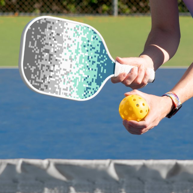 Raquette De Pickleball Drapeau de fierté abstrait pixelisé tripant Frayro (Insitu)