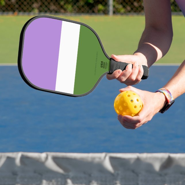 Raquette De Pickleball Drapeau de fierté genderqueer de SlipperyJoe lavan (Insitu)