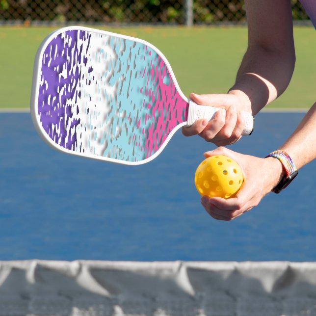 Raquette De Pickleball Drapeau de fierté multisexuel funky trippy ondulé  (Insitu)