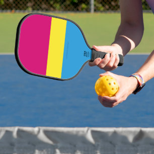 Raquette De Pickleball Drapeau de fierté pansexuel SlipperyJoe rose ambre