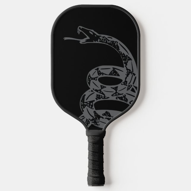 Raquette De Pickleball Drapeau de Gadsden Ne Marchez pas sur Moi Gris (Recto)