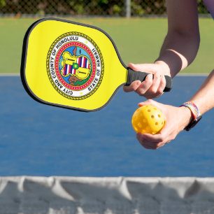 Raquette De Pickleball Drapeau de Honolulu, Hawai’i