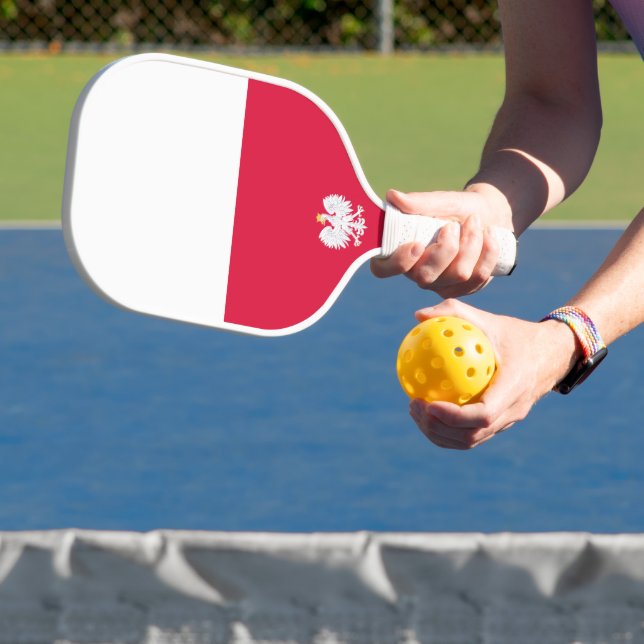 Raquette De Pickleball Drapeau de la Pologne (avec armoiries) (Insitu)