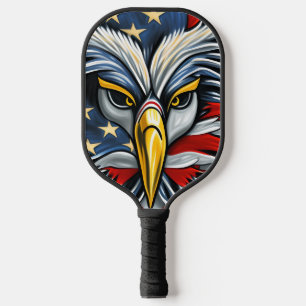 Raquette De Pickleball Drapeau de l'aigle à tête blanche américain