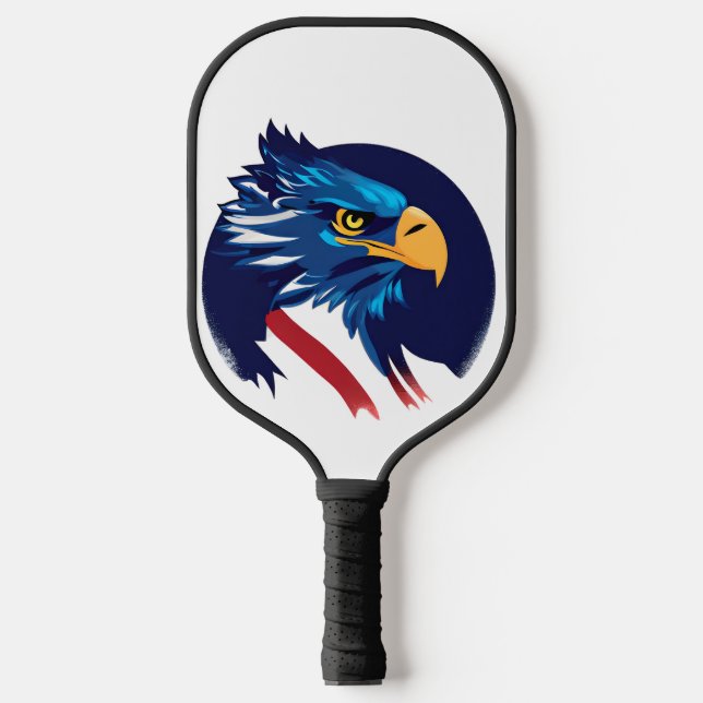 Raquette De Pickleball Drapeau de l'aigle noir américain (Recto)