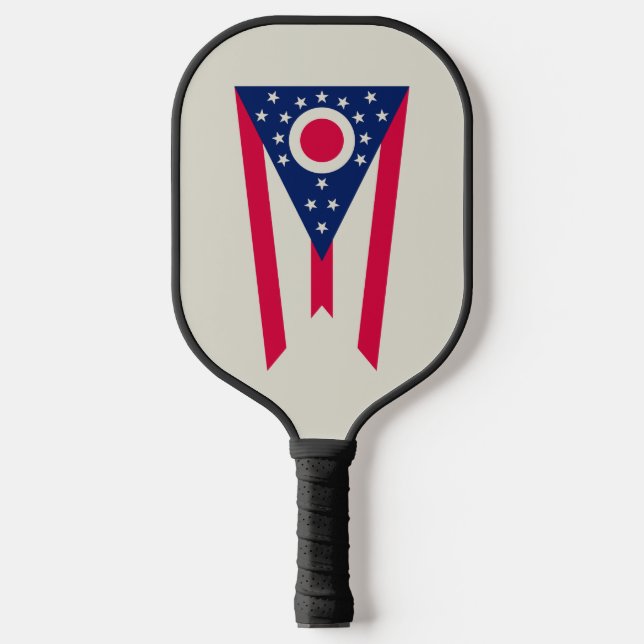 Raquette De Pickleball Drapeau de l'Ohio : la bannière Buckeye State (Recto)