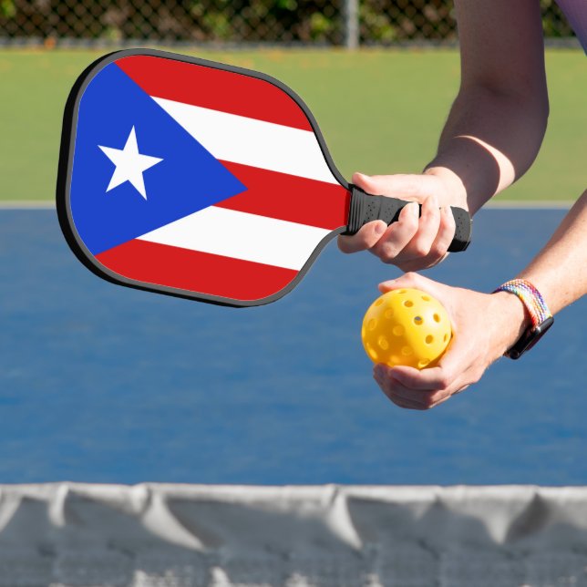 Raquette De Pickleball Drapeau de Porto Rico (Insitu)