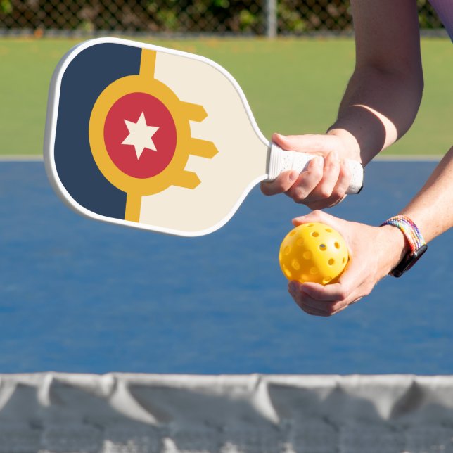 Raquette De Pickleball Drapeau de Tulsa, Oklahoma (Insitu)
