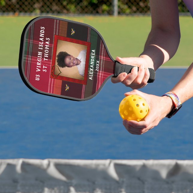 Raquette De Pickleball Drapeau des îles Vierges américaines St Thomas Mad (Insitu)