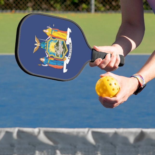 Raquette De Pickleball Drapeau d'État de New York, États-Unis (Insitu)