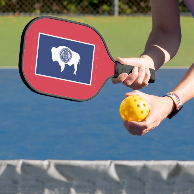 Raquette De Pickleball Drapeau d'Etat du Wyoming, États-Unis (Insitu)