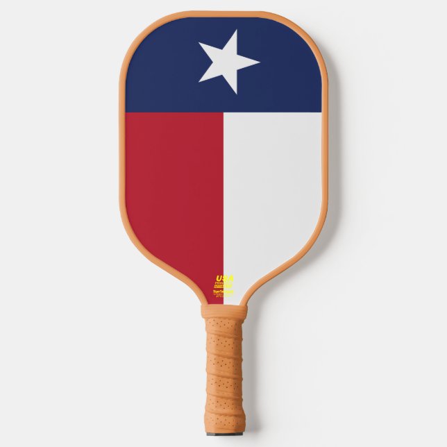 Raquette De Pickleball Drapeau du Texas  (Recto)