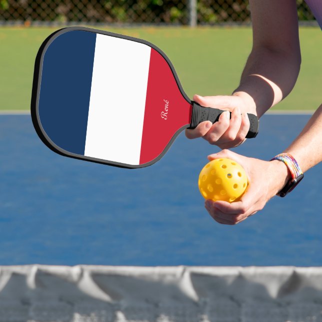 Raquette De Pickleball Drapeau France avec votre nom (Insitu)