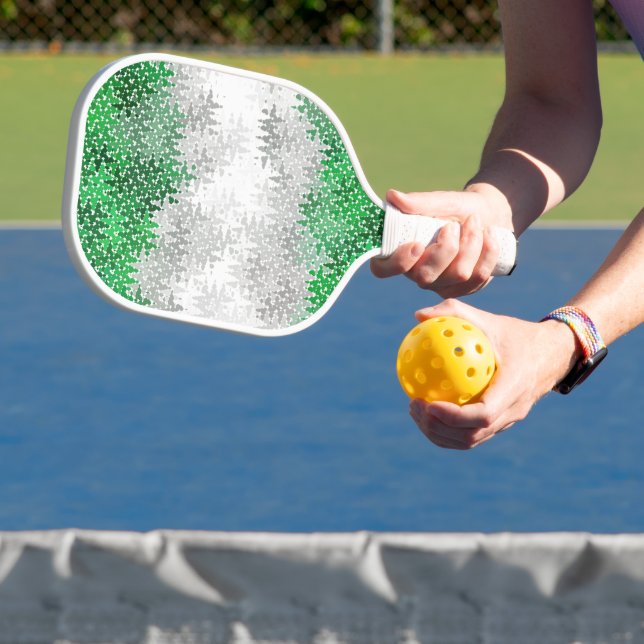 Raquette De Pickleball Drapeau Grayromantic Fierté Trippy Abstrait (Insitu)