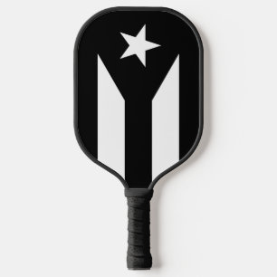 Raquette De Pickleball Drapeau noir de Porto Rico