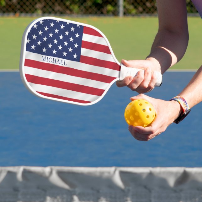 Raquette De Pickleball Drapeau Patriotic Stars and Stripes USA (Insitu)