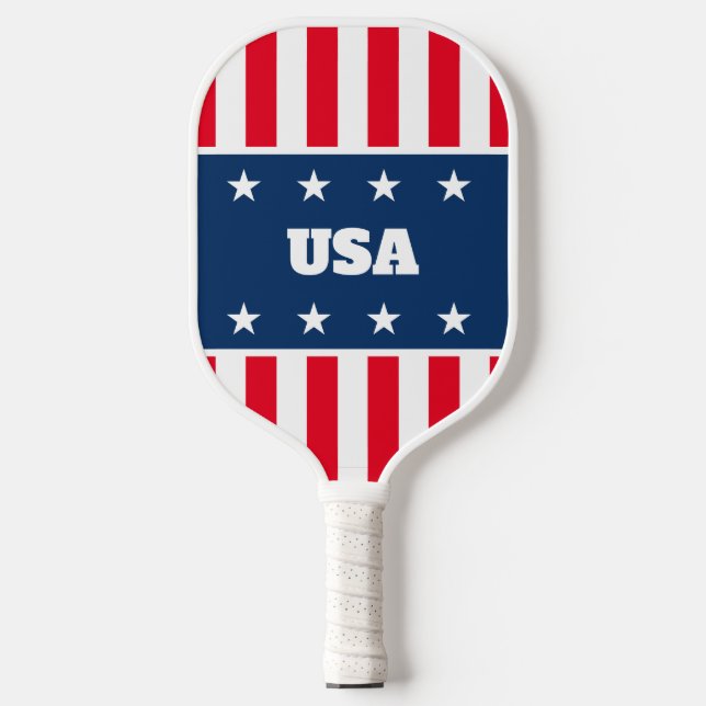 Raquette De Pickleball Drapeau patriotique américain personnalisé pagaie  (Recto)