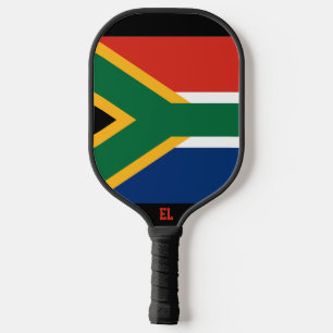 Raquette De Pickleball Drapeau sud-africain avec initiales