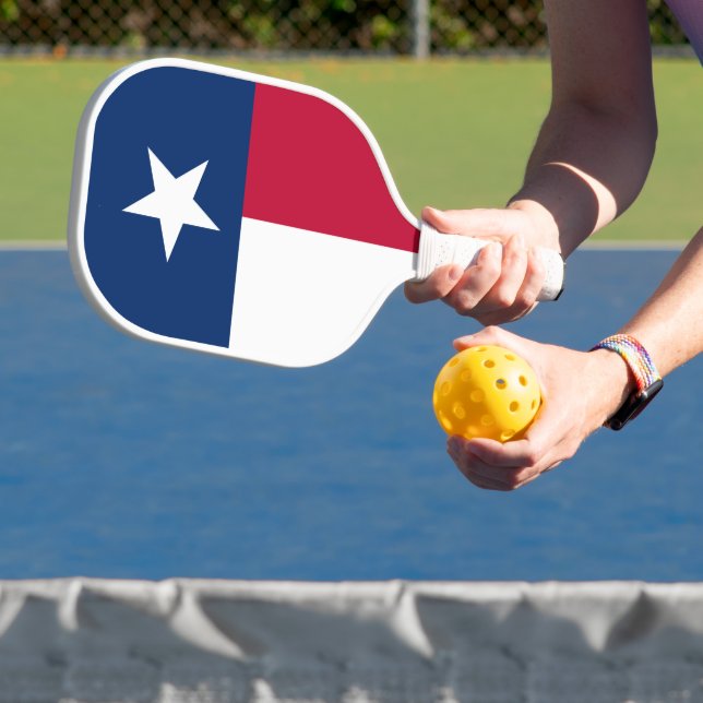 Raquette De Pickleball Drapeau Texas - affichage vertical (Insitu)