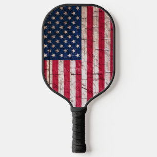 Raquette De Pickleball Drapeau vintage Americana
