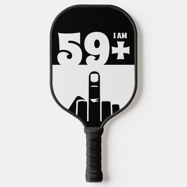 Raquette De Pickleball Drôle 60e cadeau d'anniversaire, 59 Plus un Checke (Recto)