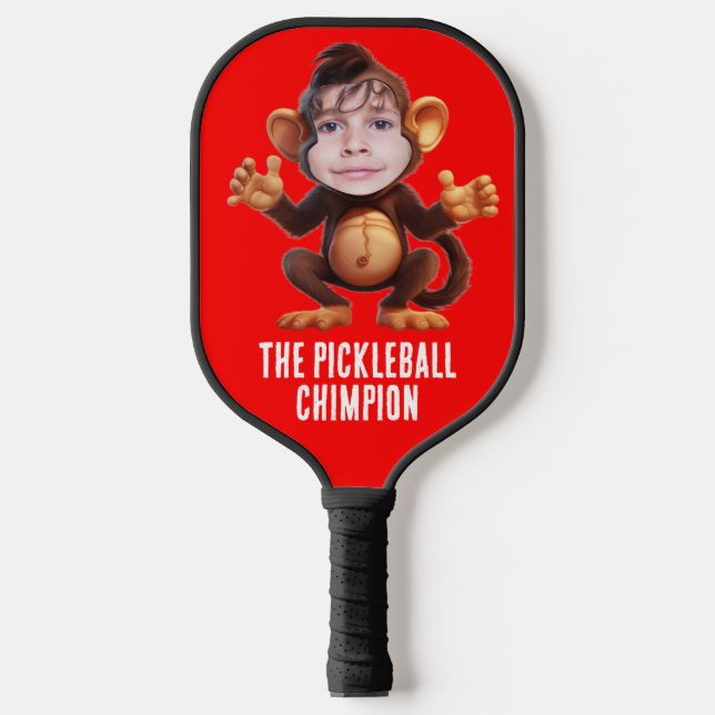Raquette De Pickleball Drôle AJOUTEZ VOTRE Champion de jeu de visage Sing (Recto)