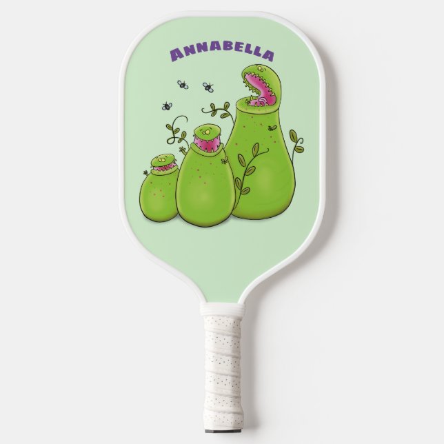 Raquette De Pickleball Drôle carnivore carnivore carnivore plante dessin  (Recto)