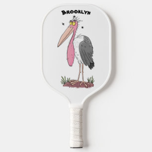 Raquette De Pickleball Drôle dessin animé de cigogne en marabou