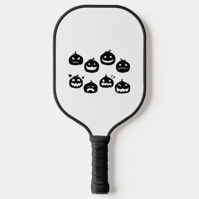 Raquette De Pickleball Drôle Halloween Citrouille Halloween fête Hallowee (Recto)
