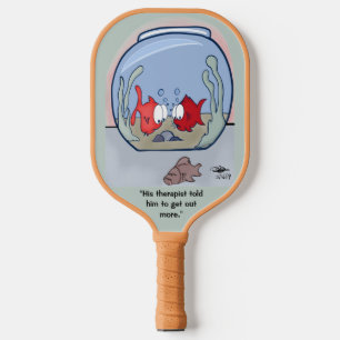 Raquette De Pickleball Drôle Histoire du poisson Tan