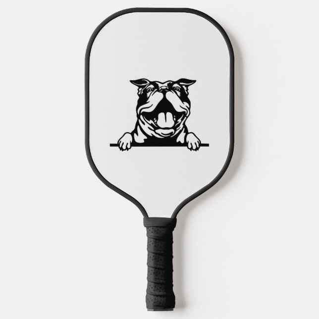 Raquette De Pickleball Drôle joyeux Bulldog (Recto)