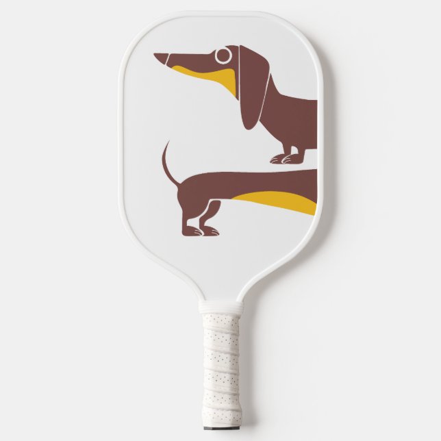 Raquette De Pickleball Drôle mignon dachshund pour parent chien long (Recto)