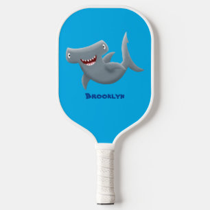 Raquette De Pickleball Drôle mignon requin marteau dessin animé