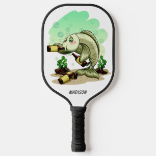 Raquette De Pickleball Drôle nom personnalisé Poisson de boisson