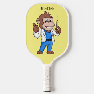 Raquette De Pickleball Drôle orangoutan dessinateur docteur