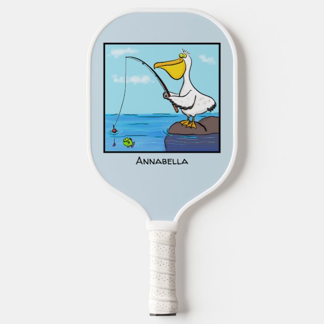Raquette De Pickleball Drôle pélican de pêche (Recto)