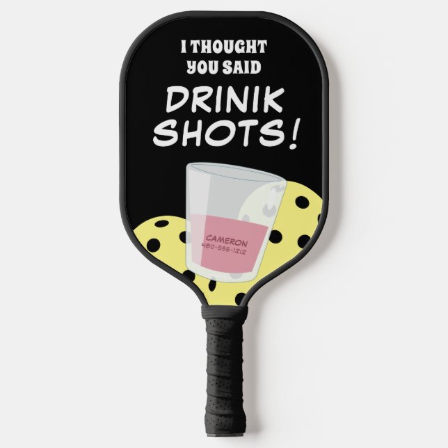 Raquette De Pickleball Drôle Pickleball Paddle Drink Shots (Recto)