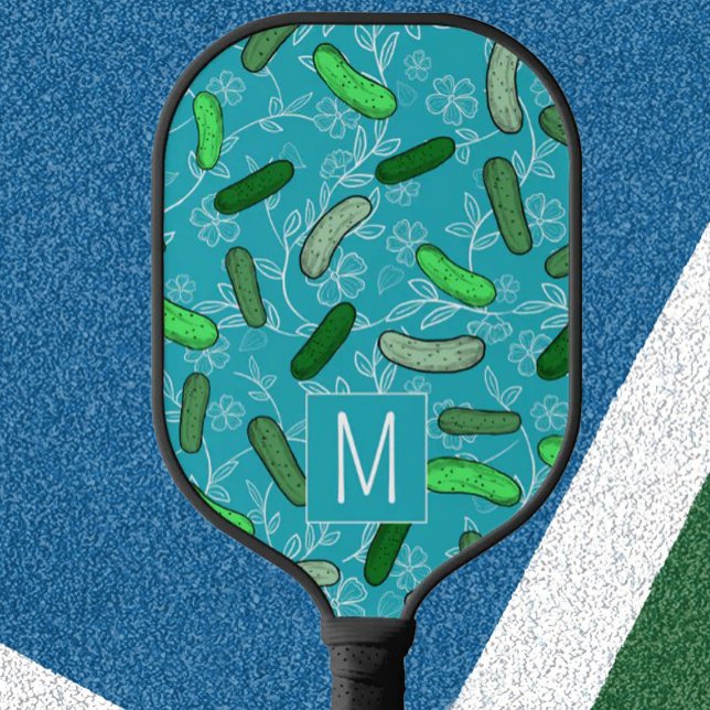 Raquette de Pickleball Drôle Sarcelle Avec Monogra (Créateur téléchargé)
