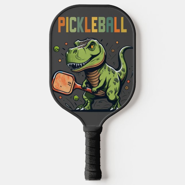 Raquette De Pickleball Drôle T-rex Dinosaur Jouer Pickleball Art (Recto)