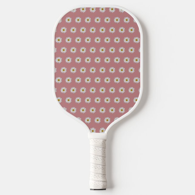 Raquette De Pickleball Dusty Rose Bohemian Daisy Motif (Recto)