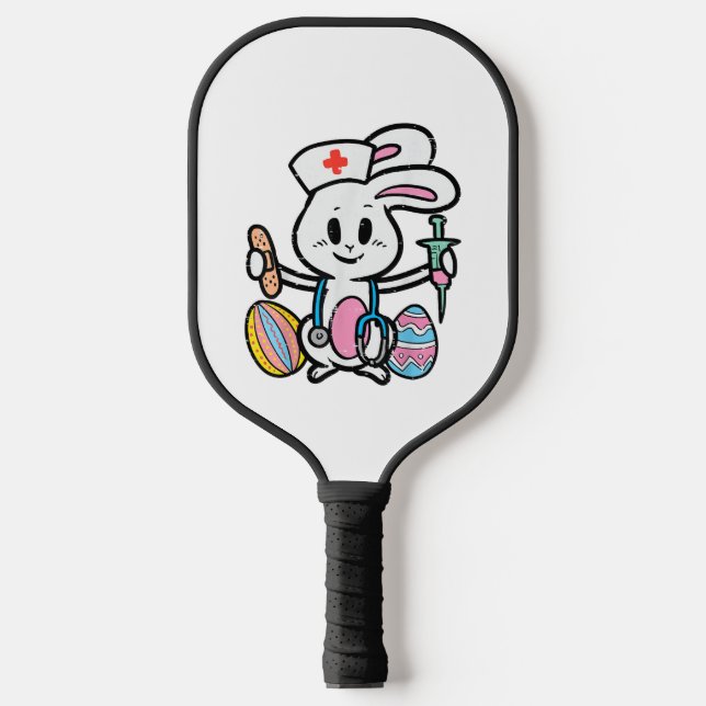 Raquette De Pickleball Easter Bunny Nurse Stethoscope mignonne Rabbit Scr (Recto)