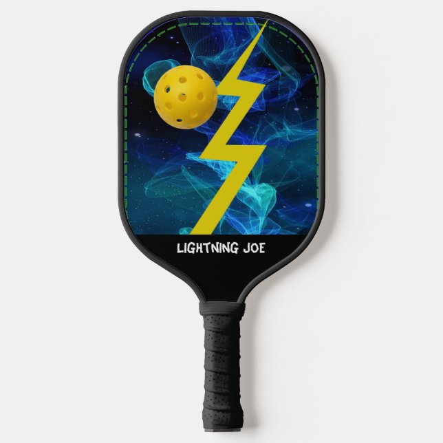 Raquette De Pickleball Éclair Ace personnalisation avec le nom (Recto)