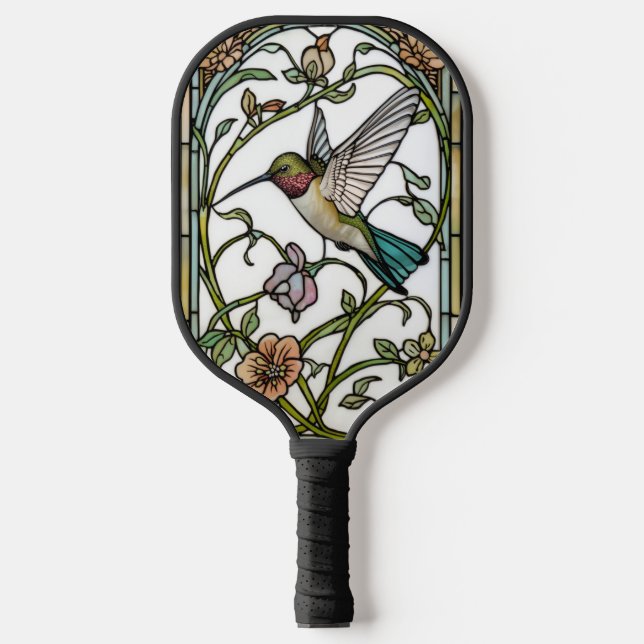 Raquette De Pickleball Elegant hummingbird artwork botanical boho chic (Recto)