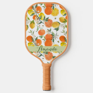 Raquette De Pickleball Élégant Motif Citrus