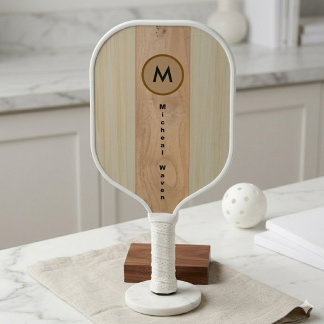 Raquette De Pickleball Élégant rabotin de bois rustique personnalisé mode