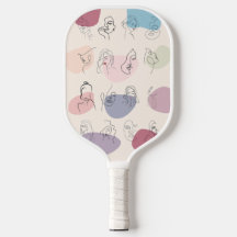 Élégante Abstraite ligne féminine art Pickleball P