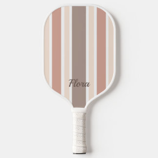 Raquette de Pickleball élégante rayée pêche et mar
