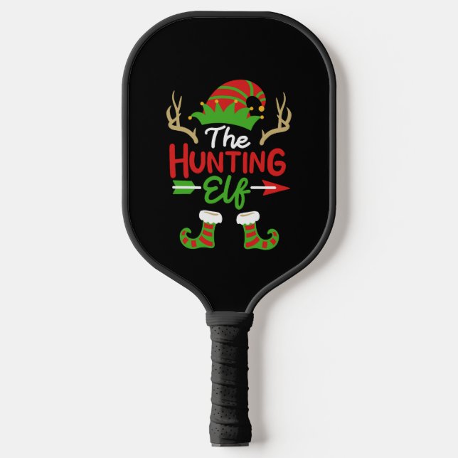 Raquette De Pickleball Elfe chasse Noël (Recto)